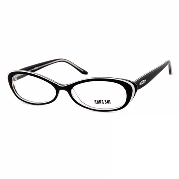 Anna Sui 日本安娜蘇 時尚基本款造型平光眼鏡(黑+白) AS09001