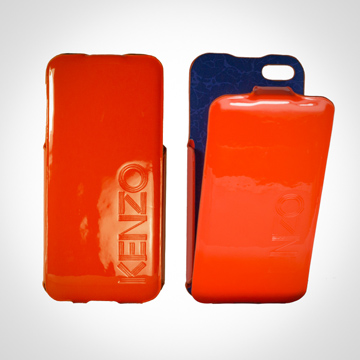 KENZO Glossy系列 iPhone5 亮面皮革保護套 - Glossy Orange