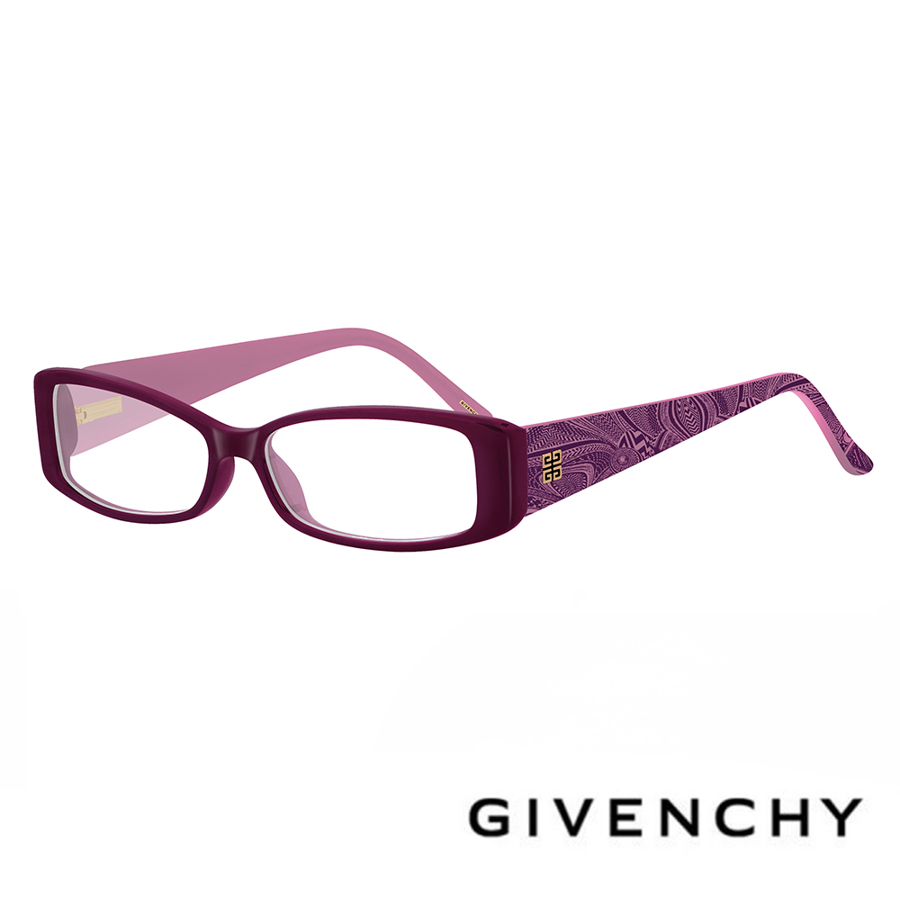 GIVENCHY 法國魅力紀梵希時尚幾何美學光學鏡框(紫) GIVGV741097T