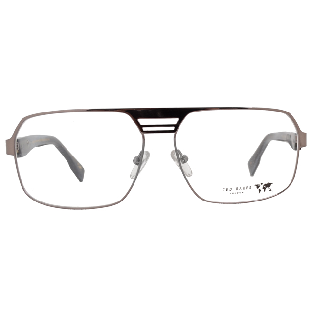 TED BAKER 英倫都會玩酷風格造型眼鏡 (銀) TBG409-986