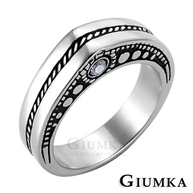 【GIUMKA】皇家復古鋼對戒 銀色男戒 MR391-1M