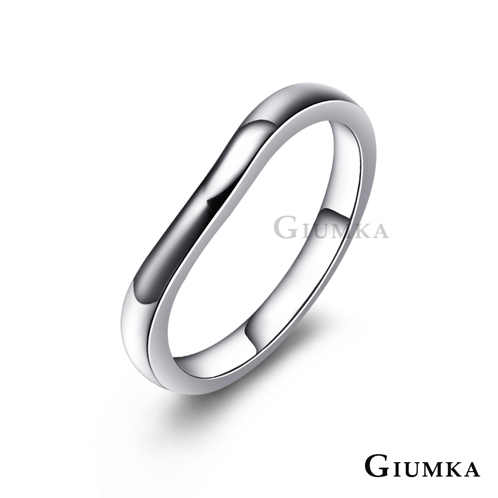 【GIUMKA】浪漫一生珠寶白鋼戒指 女戒 MR517-1F