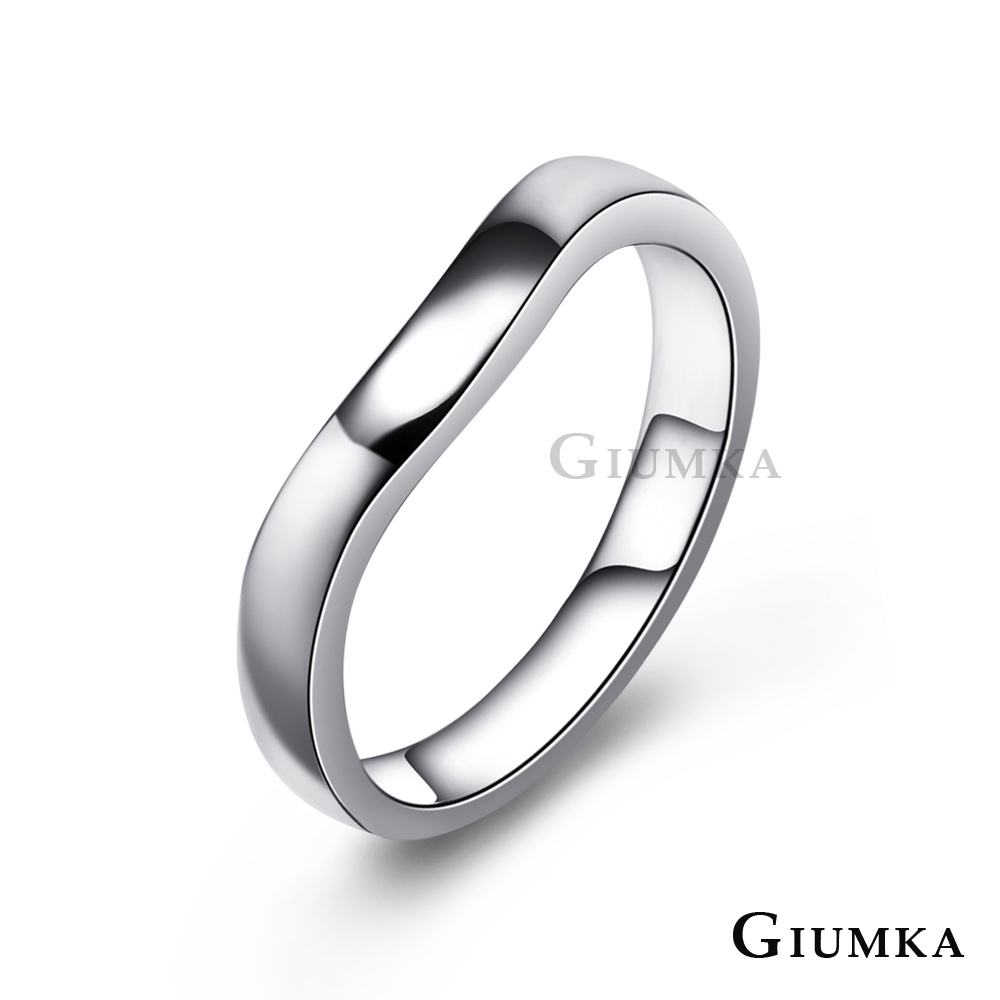 【GIUMKA】浪漫一生珠寶白鋼戒指 男戒 MR517-1M