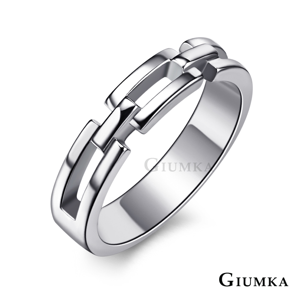 【GIUMKA】鏈住你心珠寶白鋼戒指 男戒 MR518-1M