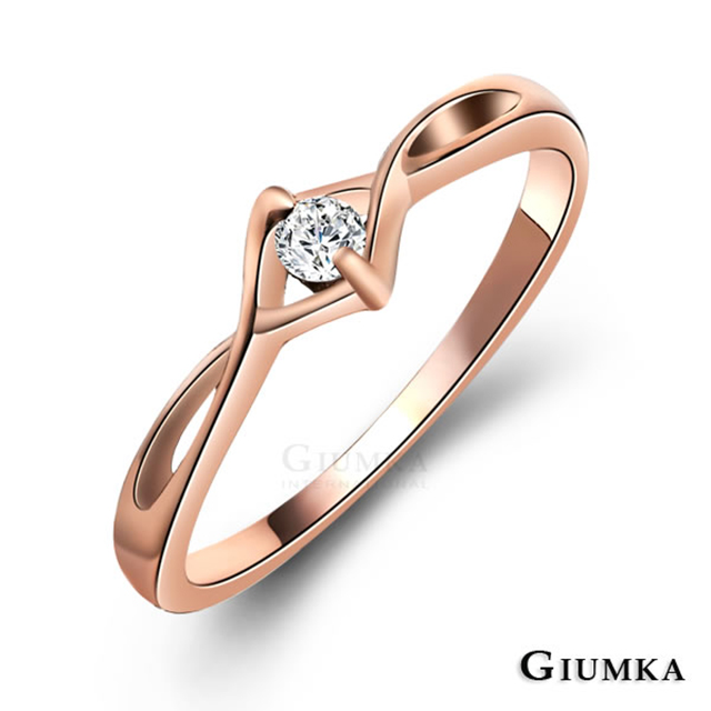 【GIUMKA】美麗焦點戒指 (玫瑰金) MR598-1F