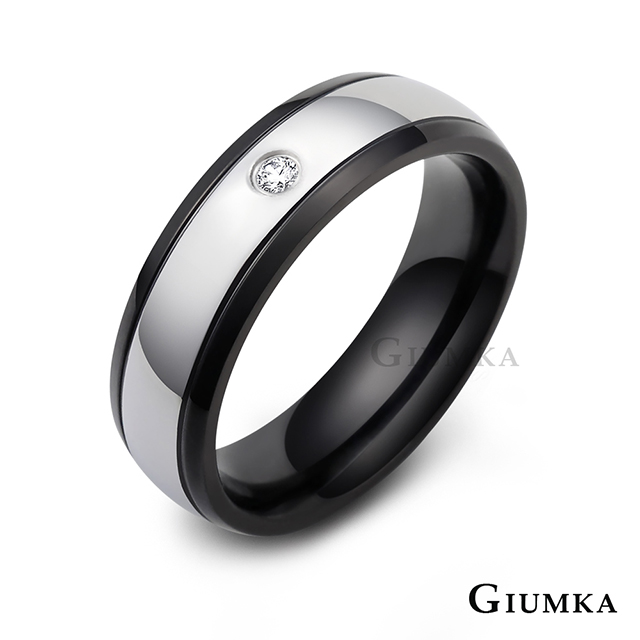 【GIUMKA】簡約雙線珠寶戒指(黑色) MR574-1M