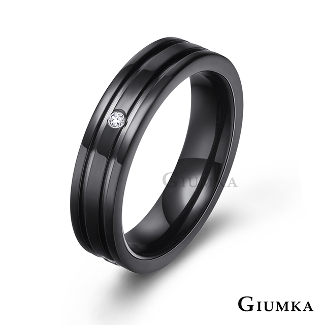 【GIUMKA】守護承諾戒指 (黑色) MR615-1M