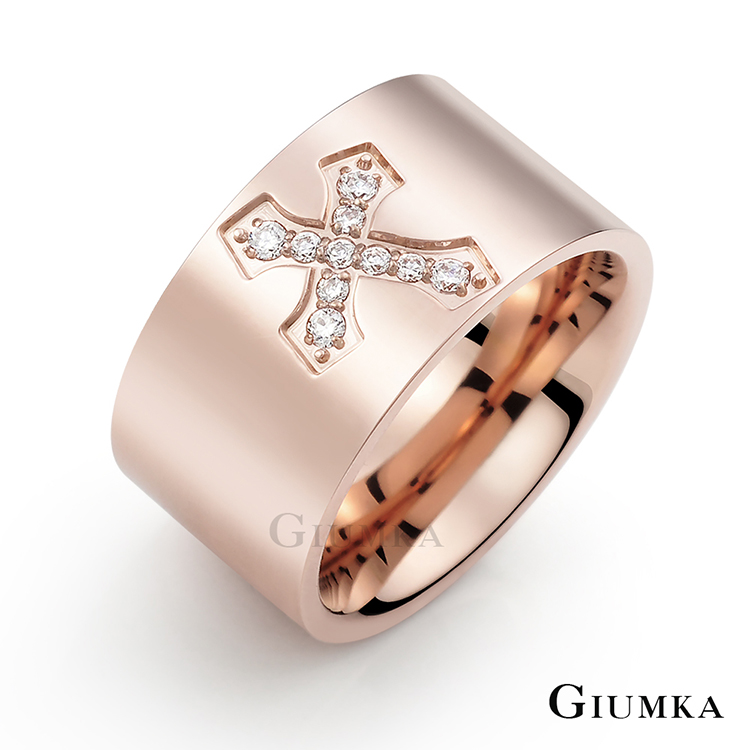 【GIUMKA】愛的信仰戒指 (玫金) MR3046-1F