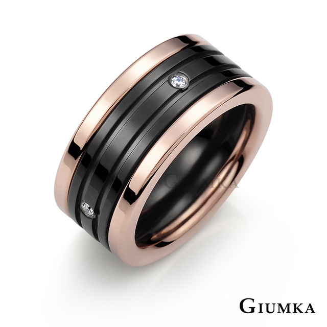 【GIUMKA】MIX 守護承諾戒指 (黑色) MR615b-1M
