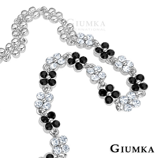 【GIUMKA】奢華閃耀花鑽項鍊 白鋯+黑鋯款MN00708-2