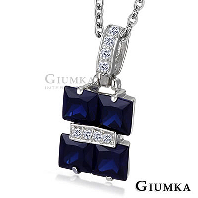 【GIUMKA】一生一世925純銀藍鋯項鍊 MN1053-4