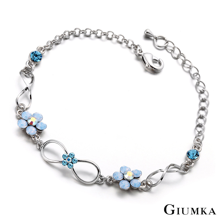 【GIUMKA】幸福花語蛋白石手鍊 銀色藍鋯 MB430-3