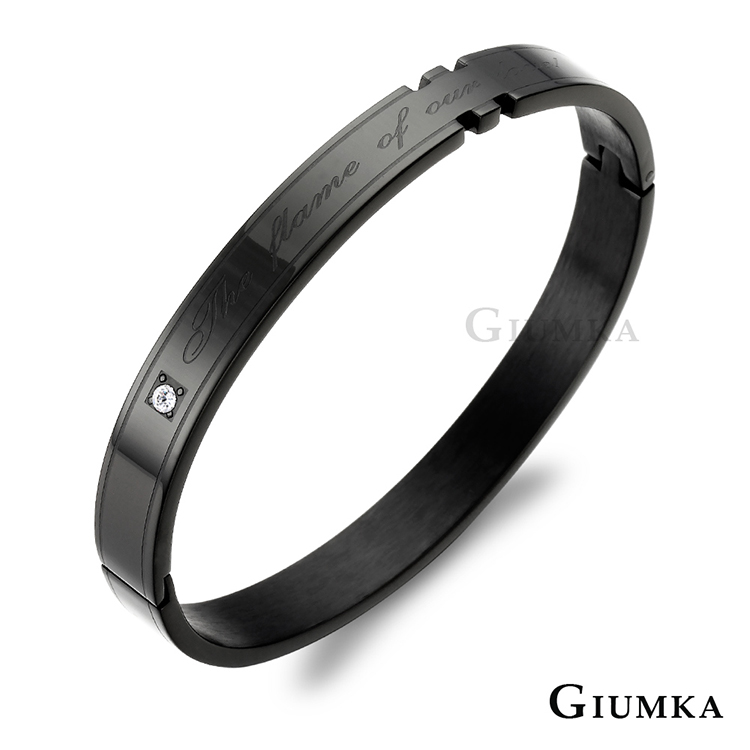 【GIUMKA】情深似海鋼手環 黑色寬版 MB169-4M