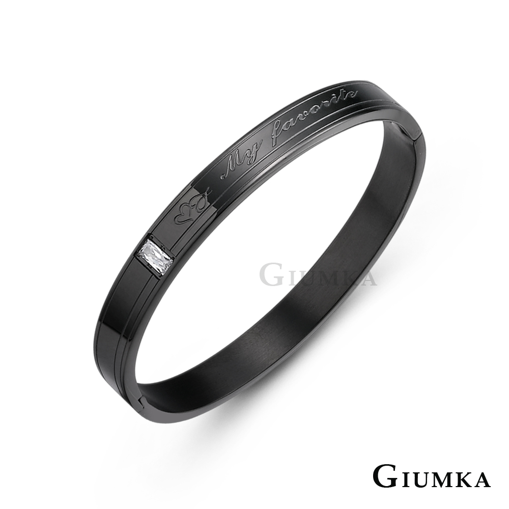 【GIUMKA】唯一摯愛手環 (黑色寬版) MB615-2M