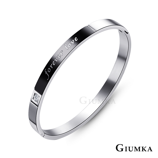 【GIUMKA】Forever Love手環 黑色細版 MB645-1F