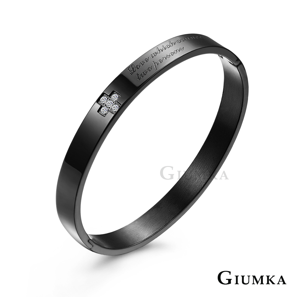 【GIUMKA】忠貞戀人手環 黑色寬版 MB3070-3M