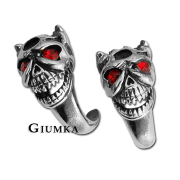 【GIUMKA】羊男骷髏頭耳環 街頭嘻哈風 兩面皆可戴 三款任選 MF100