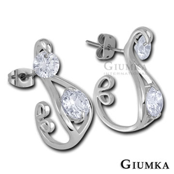 【GIUMKA】亮麗迷人耳環 白鋯 MF229-1