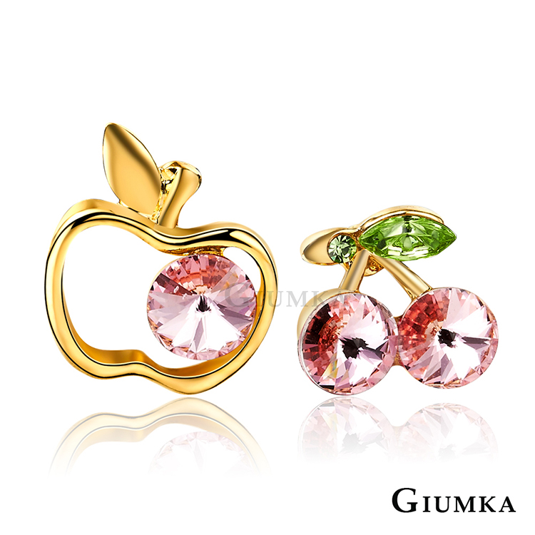 【GIUMKA】水果之戀耳環 (金色粉鋯) MF572-2