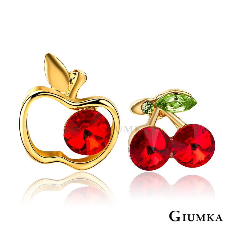 【GIUMKA】水果之戀耳環 (金色紅鋯) MF572-1