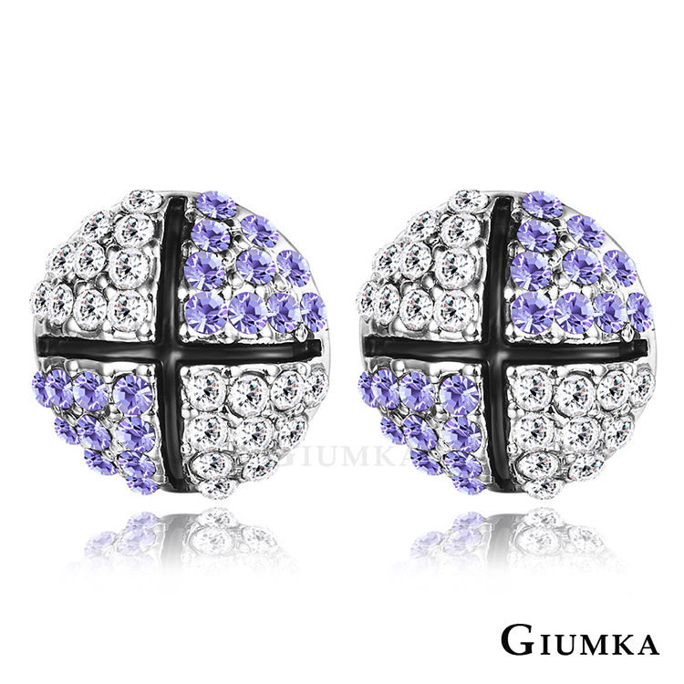 【GIUMKA】滾動愛情耳針式耳環 紫水晶 MF4089-4