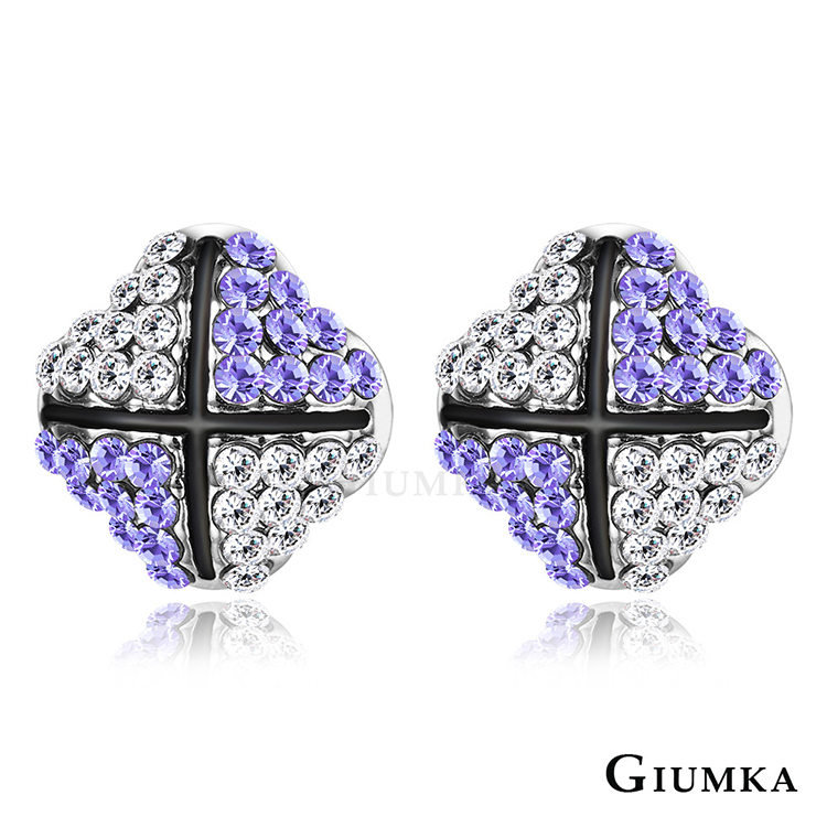 【GIUMKA】綻放花蕾耳針式耳環 紫水晶 MF4090-4