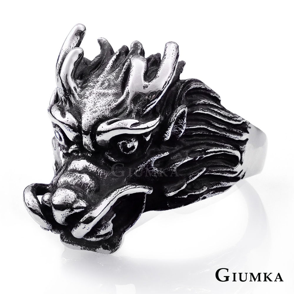 【GIUMKA個性潮男】龍首戒指 MR643