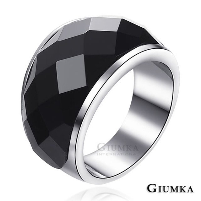 【GIUMKA個性潮男】長形黑瑪瑙戒指 MR625