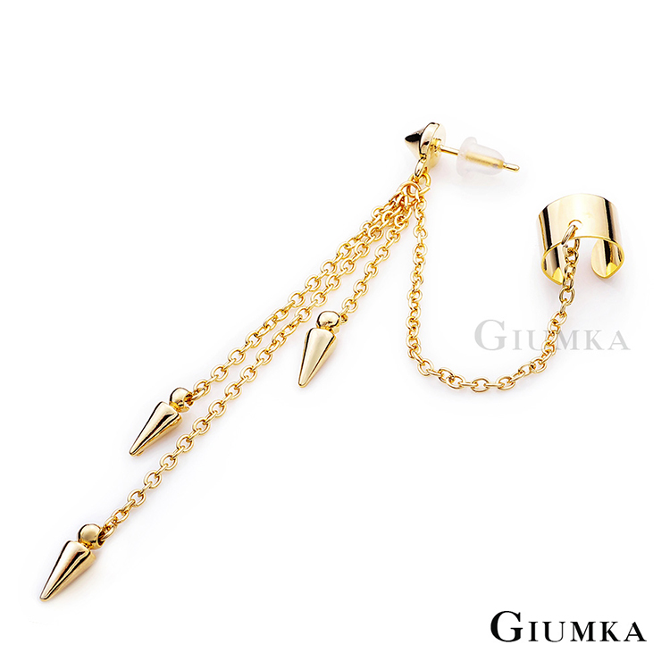 【GIUMKA個性潮男】短圓錐耳環 金色款 MF3035-2