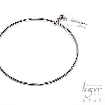 『日本Leger羽鈦』《時尚圈》針式純鈦耳環一只(M號)