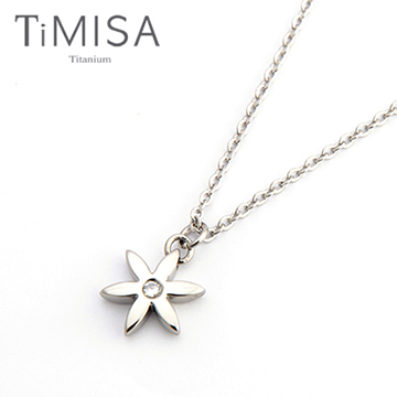 TiMISA《花漾年華-晶鑽(M)》純鈦項鍊