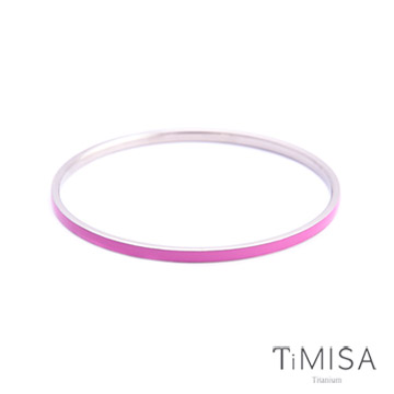 『TiMISA』《活力漾彩-桃紫》純鈦手環