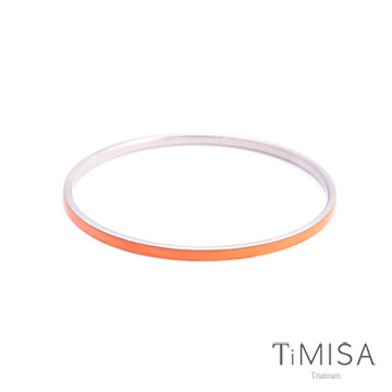 『TiMISA』《活力漾彩-亮橘》純鈦手環