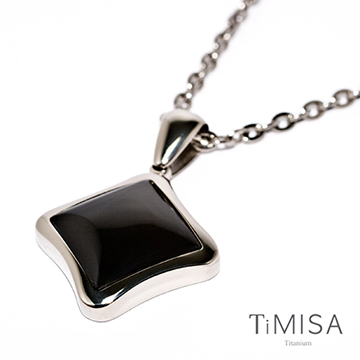 『TiMISA』《黑瑪瑙》純鈦項鍊(H)