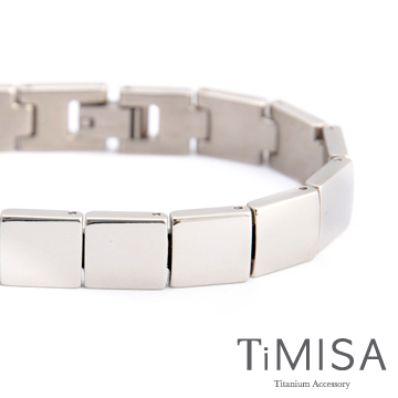 TiMISA《樂活時尚-寬版》純鈦鍺手鍊