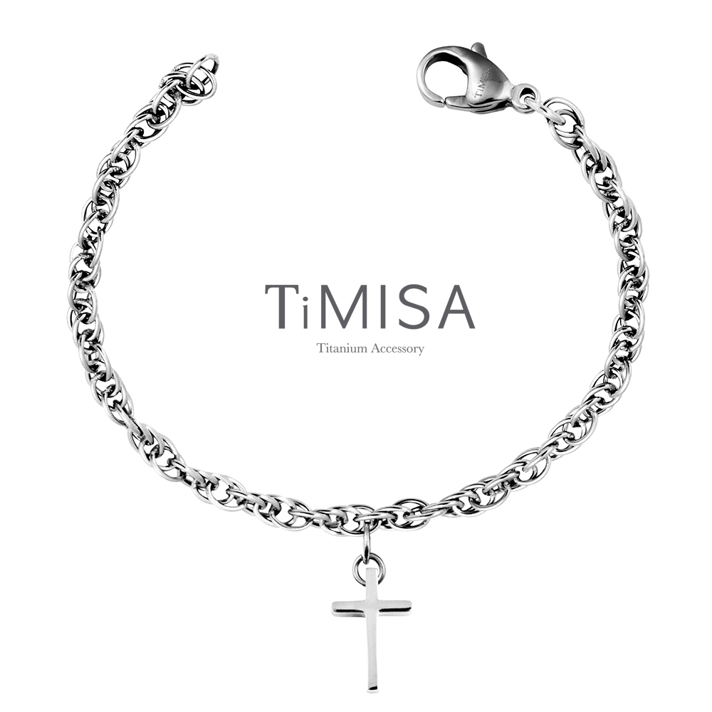 『TiMISA』《承諾十字》純鈦手鍊