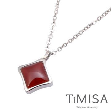 『TiMISA』《紅瑪瑙(S)》純鈦項鍊(E)