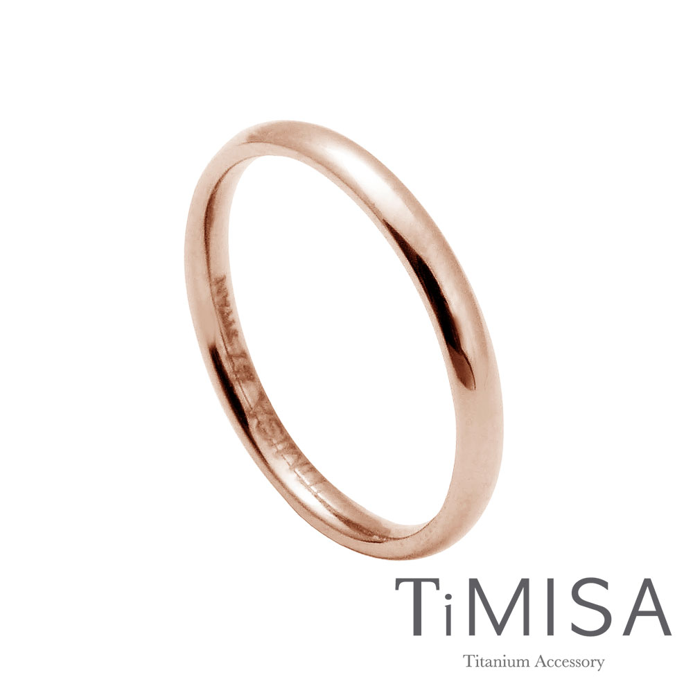 『TiMISA』《純真-玫瑰金》純鈦戒指