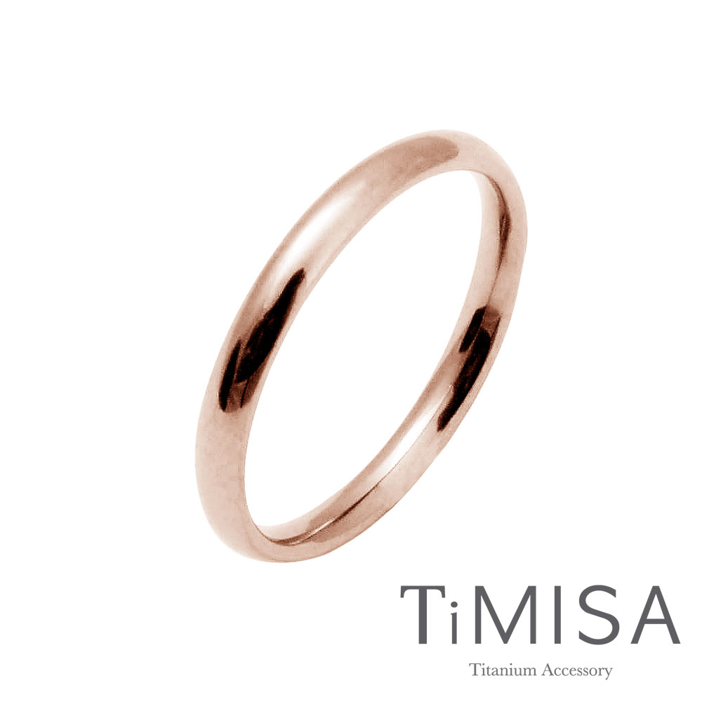 『TiMISA』《純真-玫瑰金》純鈦戒指