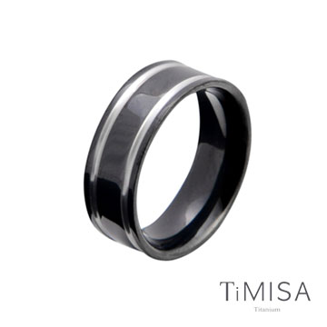 TiMISA《戀愛軌跡-尊爵黑》純鈦戒指