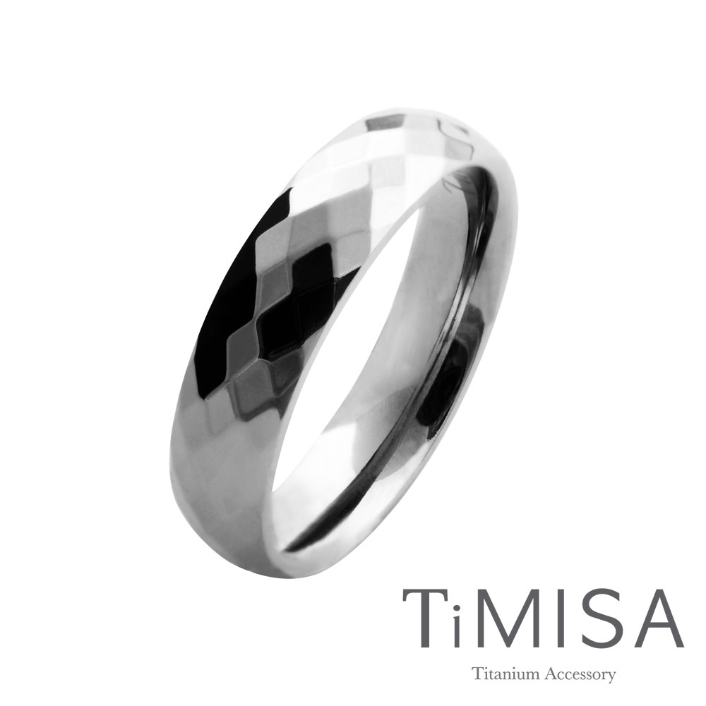 TiMISA《格緻真愛-寬版》純鈦戒指