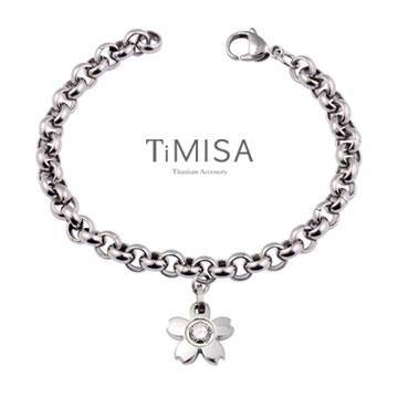TiMISA《櫻花之戀-M》純鈦手鍊