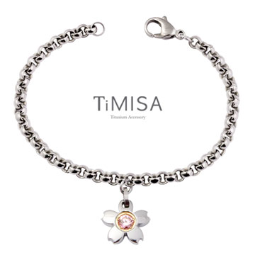 TiMISA《櫻花之戀-S》純鈦手鍊