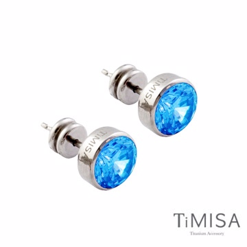 TiMISA《璀璨晶鑽-水藍》純鈦耳針