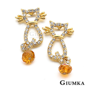 【GIUMKA】貴氣貓咪耳針式耳環MF176-1