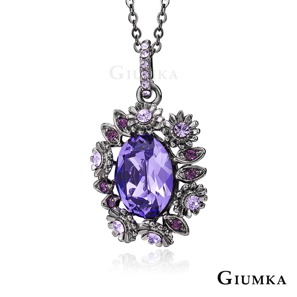 【GIUMKA】花樣年華水晶項鍊 (紫) MN1735-2