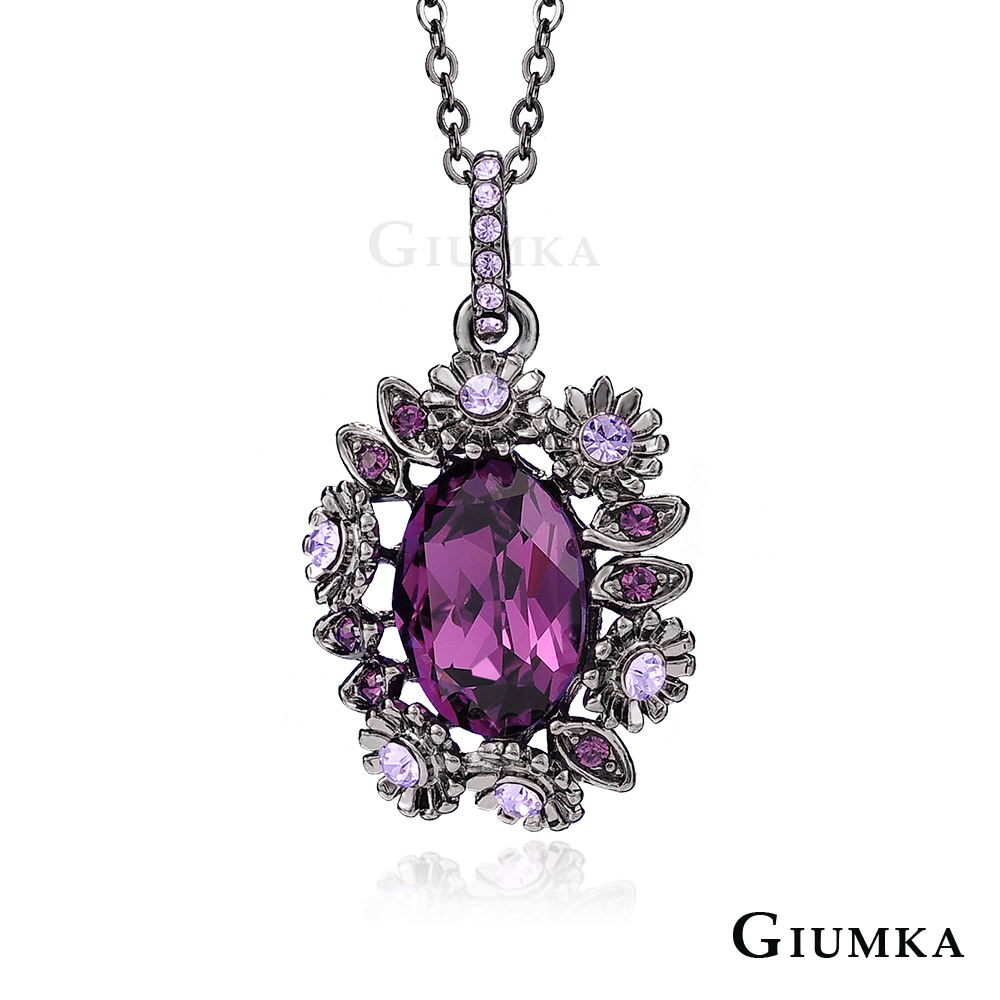 【GIUMKA】花樣年華水晶項鍊 (紫紅) MN1735-3