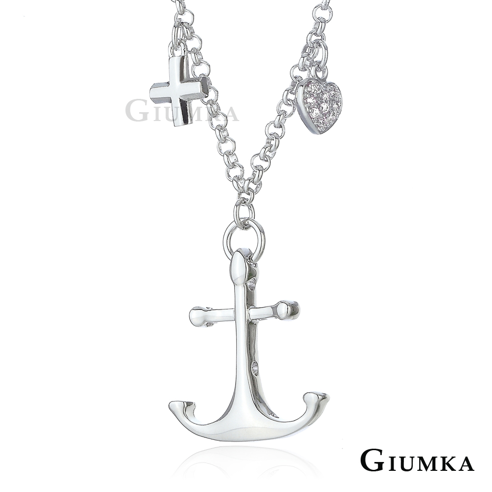 【GIUMKA】海洋女神項鍊 銀色白鋯 MN1514-1