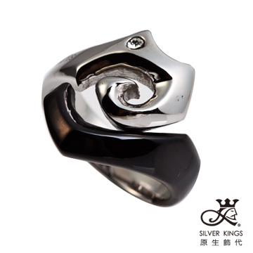 原生飾代SilverKings-陰陽海-頂級白鋼工藝戒指
