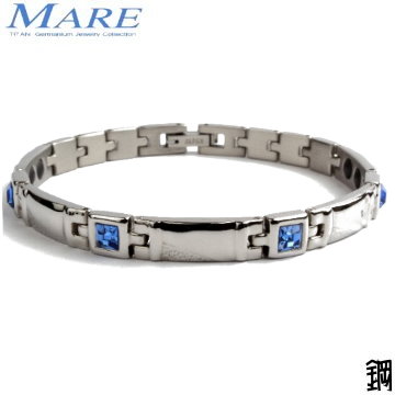 【MARE-316L白鋼系列】：巴洛克風(寶藍鋯石)窄 款